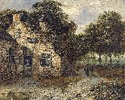 Jan Wijnants A peasant cottage oil on canvas